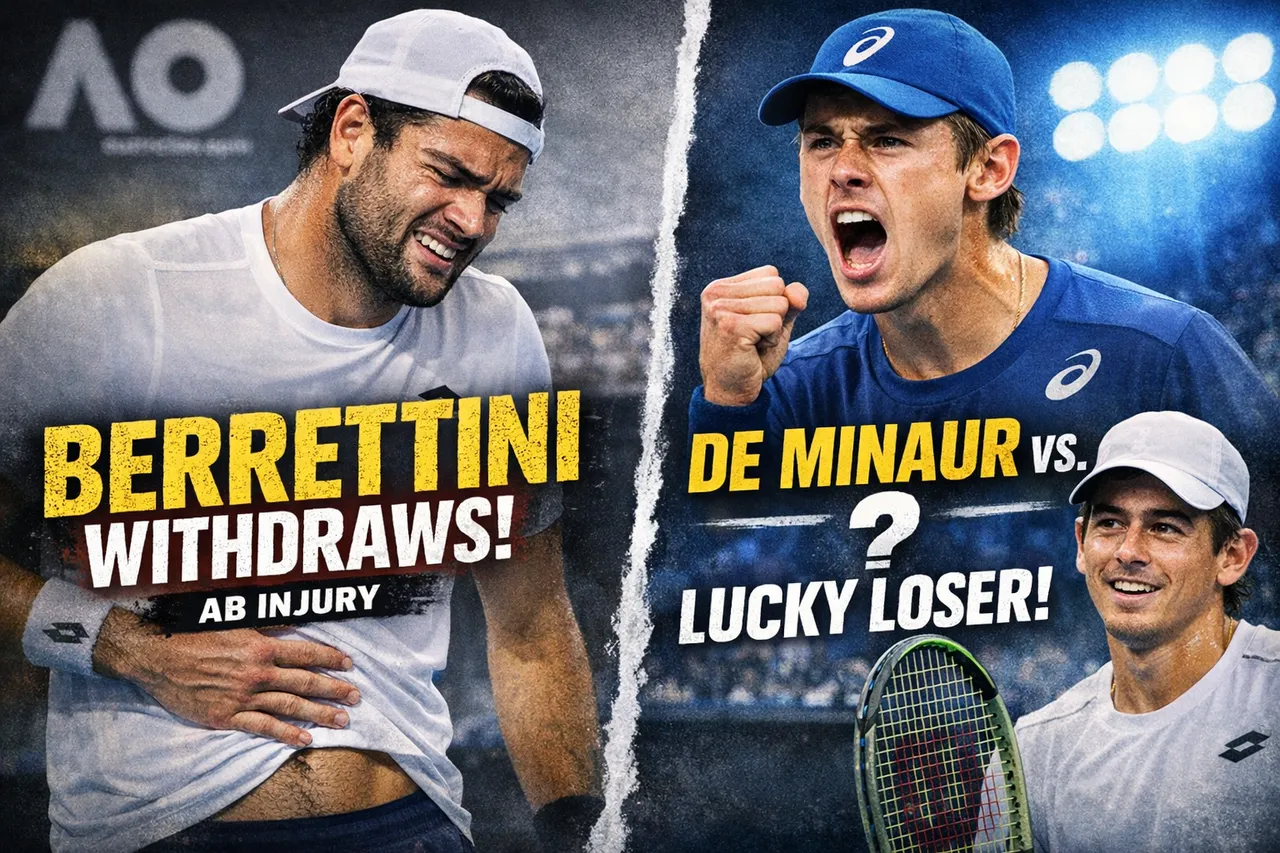 Berrettini Withdraws From Australian Open Ahead Of De Minaur Match