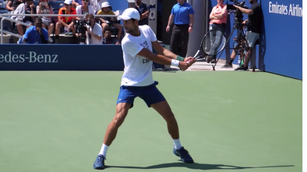 Tennis Two-Handed Backhand Forward Stance