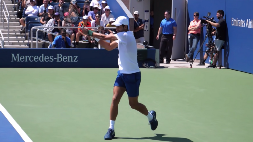 Tennis Two-Handed Backhand Forward Swing