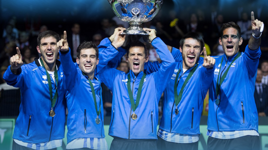 davis cup winners with trophy