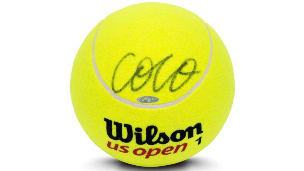 tennis ball signed by coco gauff 1