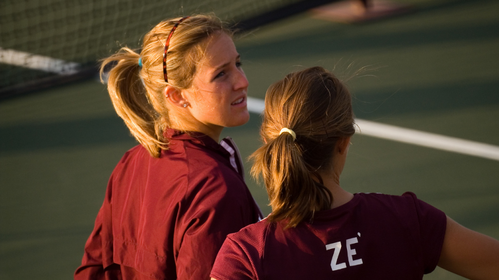 tennis college player aggies first impression