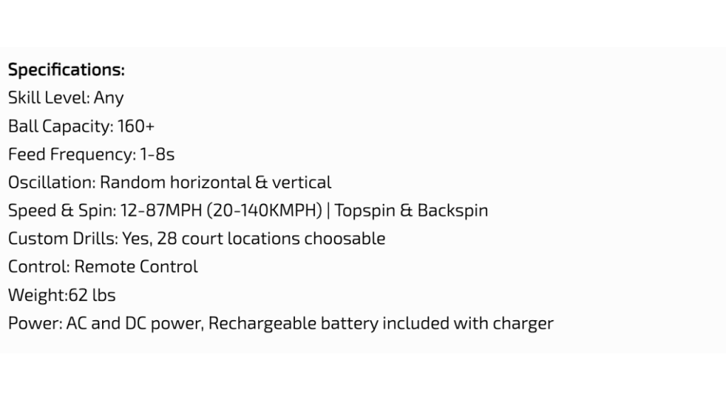 Siboasi Technical Specifications