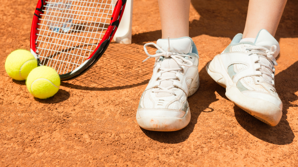 this is not the vapor x but tennis shoes on a clay court surface.