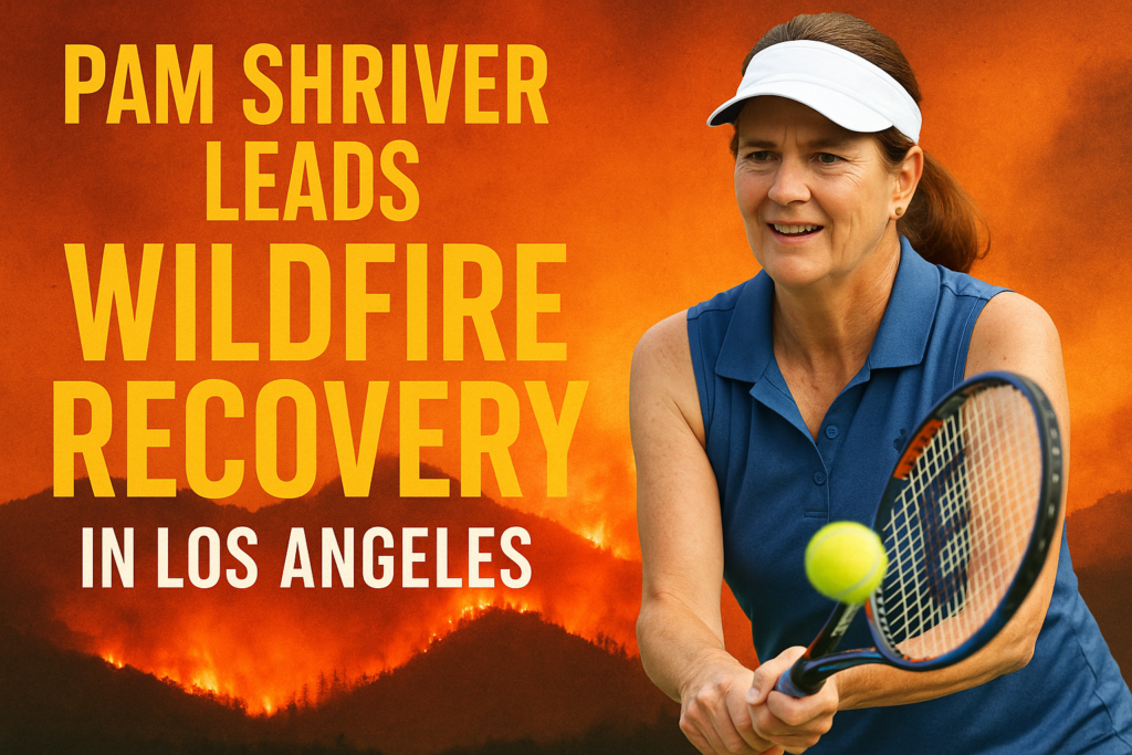 Pam Shriver Leads Tennis-Driven Wildfire Recovery In Los Angeles 35 pam shriver wildfire recovery los angeles