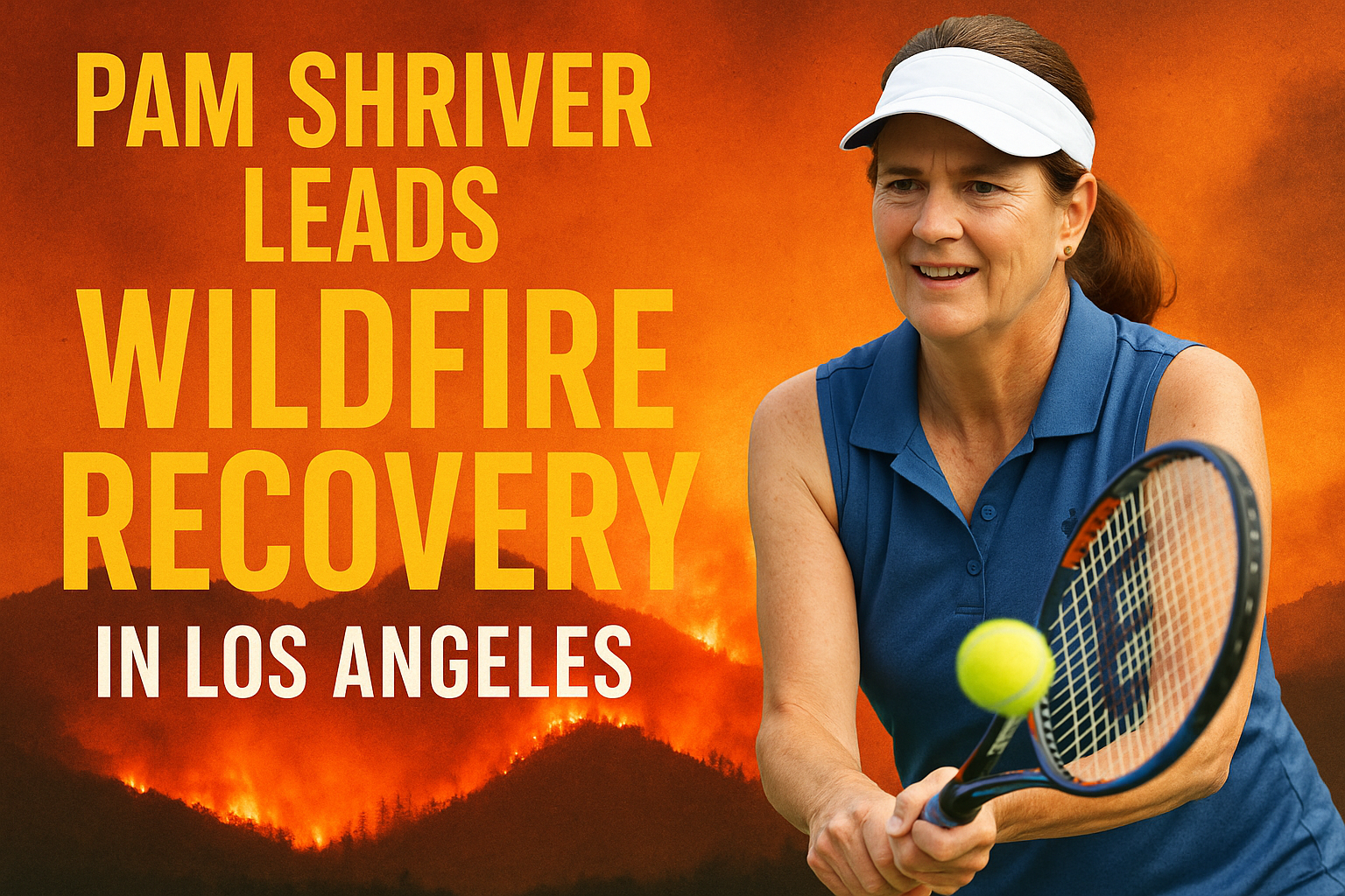 Pam Shriver Leads Tennis-Driven Wildfire Recovery In Los Angeles 5 Pam Shriver Leads Tennis-Driven Wildfire Recovery In Los Angeles