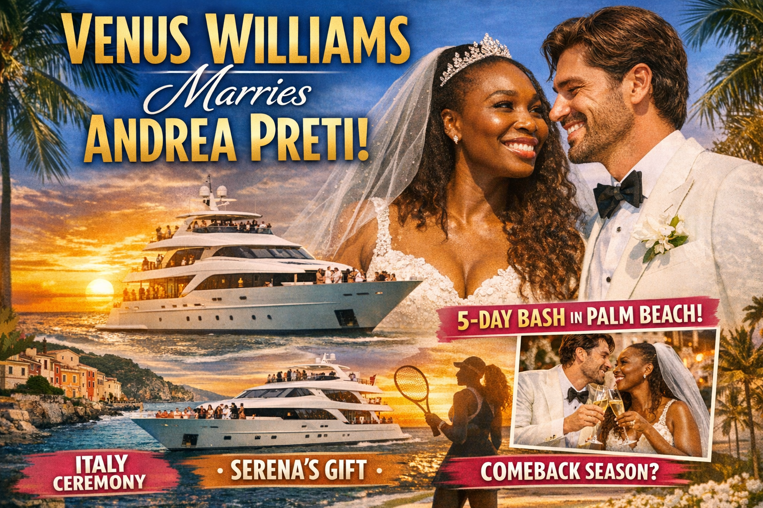 Venus Williams Marries Andrea Preti In Palm Beach Five-Day Celebration 1 Venus Williams Marries Andrea Preti In Palm Beach Five-Day Celebration