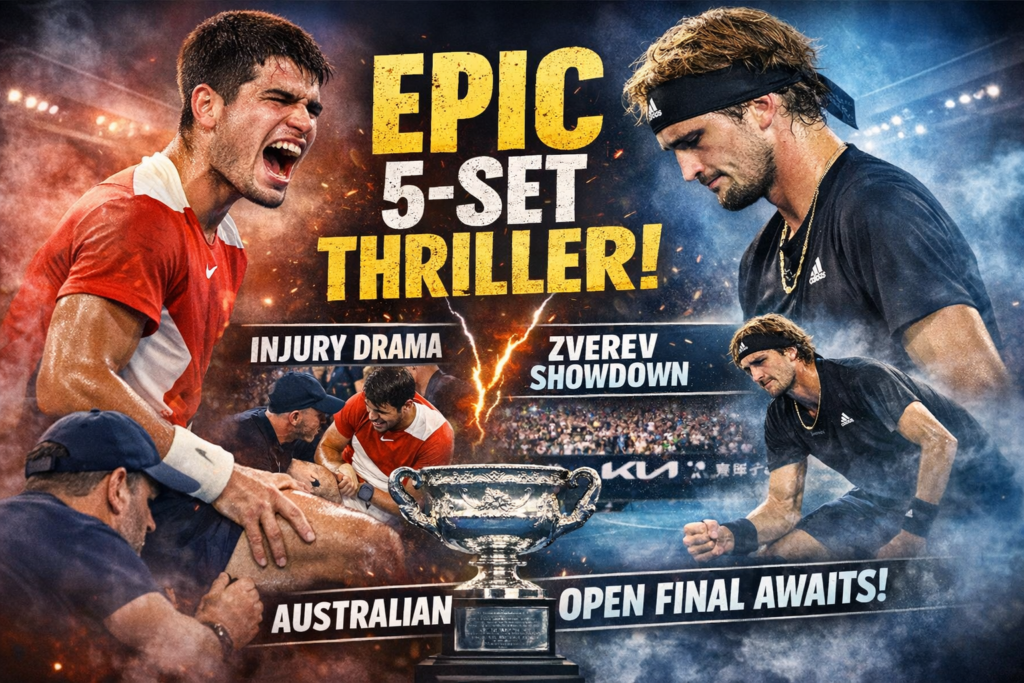 Alcaraz Battles Past Zverev In Epic To Reach Australian Open Final 5 alcaraz battles past zverev australian open final 2026
