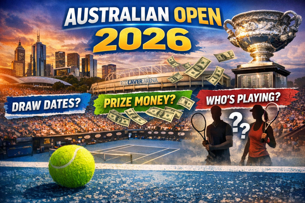 Australian Open 2026: Draw Dates, Prize Money And Who's Playing 1 australian open 2026 draw dates prize money