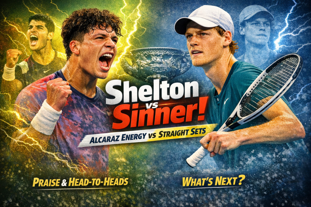 Ben Shelton Channels Alcaraz Spark But Sinner Stops His Melbourne Charge 9 ben shelton alcaraz spark sinner melbourne charge