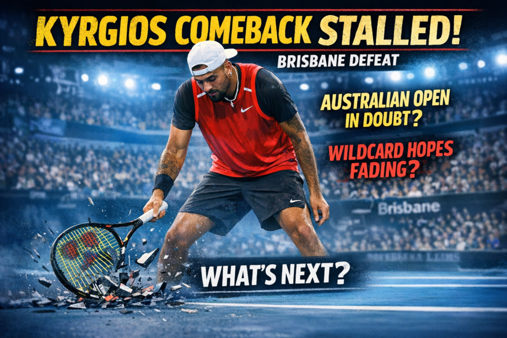 Kyrgios’ Comeback Stalls In Brisbane As Wildcard Fate Hangs 19 kyrgios comeback stalls brisbane wildcard fate
