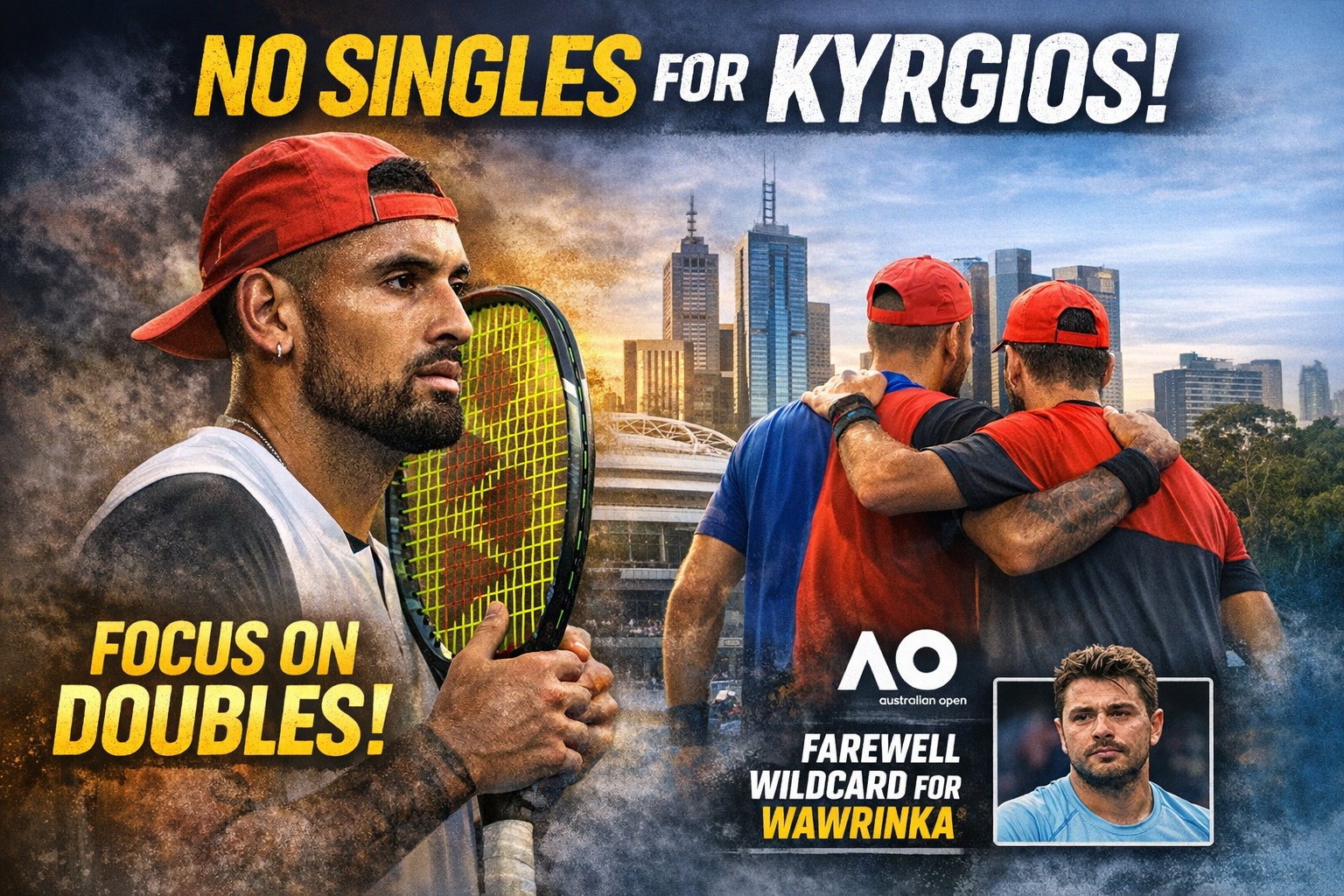 Kyrgios Says No Singles At Melbourne: I’ll Focus On Doubles Instead 2 Kyrgios Says No Singles At Melbourne: I’ll Focus On Doubles Instead