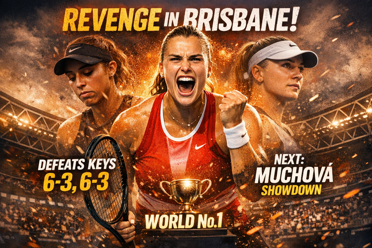 Sabalenka Exacts Brisbane Revenge Over Keys And Keeps Title Defence Rolling 2 Sabalenka Exacts Brisbane Revenge Over Keys And Keeps Title Defence Rolling