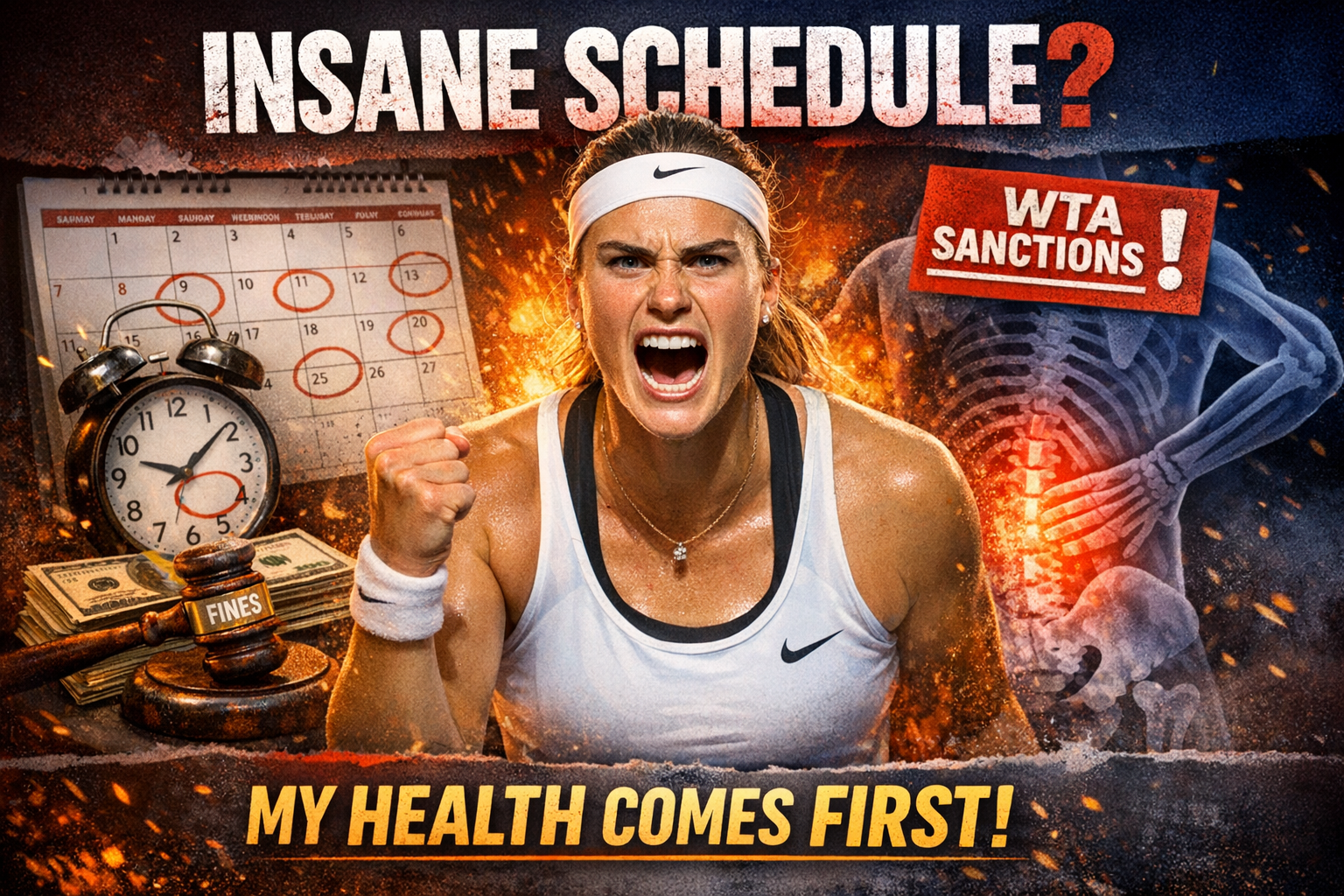 Sabalenka Slams 'Insane' Schedule And Says She'll Take Fines To Protect Her Body 1 Sabalenka Slams ‘Insane’ Schedule And Says She’ll Take Fines To Protect Her Body