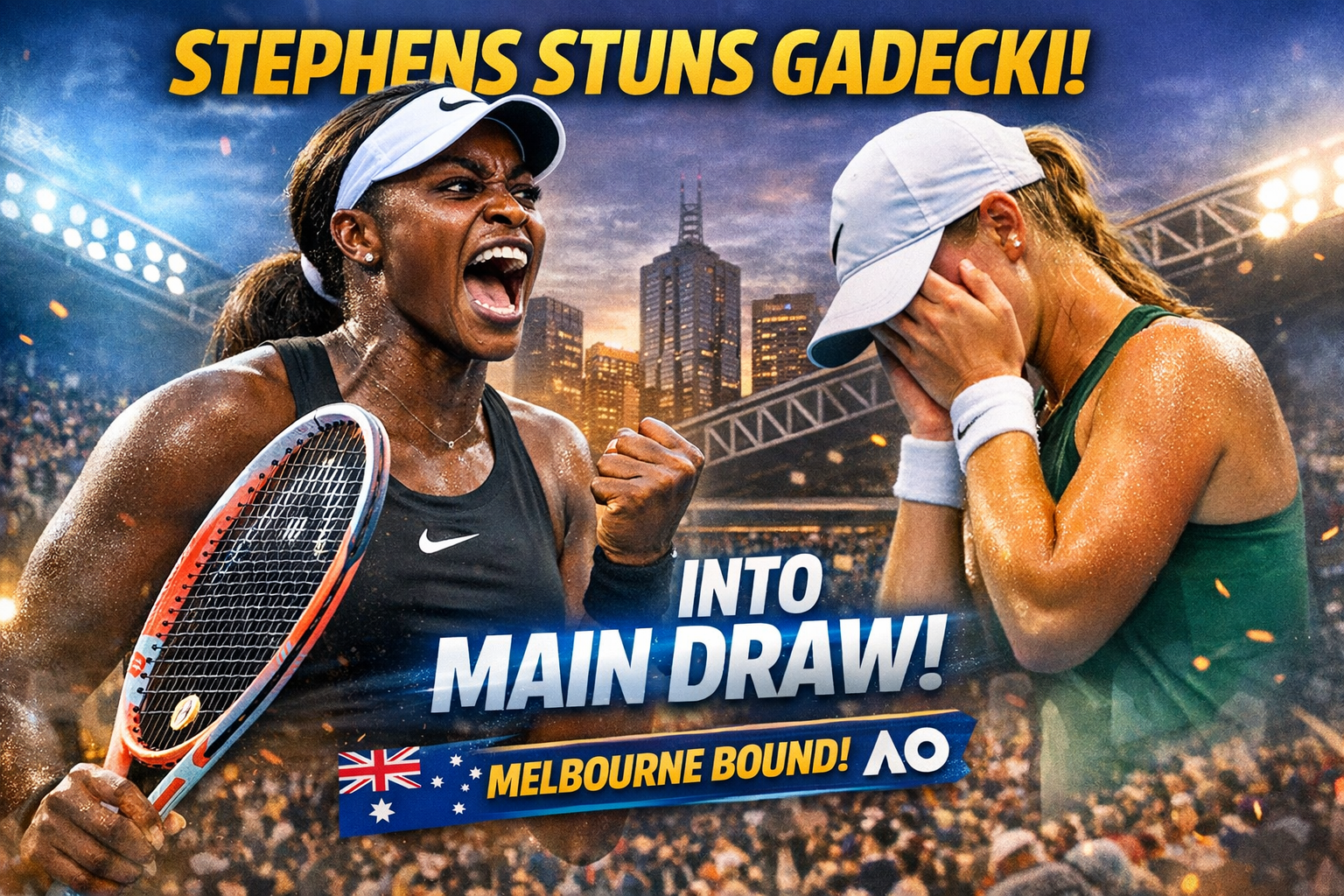Stephens Stuns Gadecki And Battles Into Australian Open Main Draw 1 Stephens Stuns Gadecki And Battles Into Australian Open Main Draw
