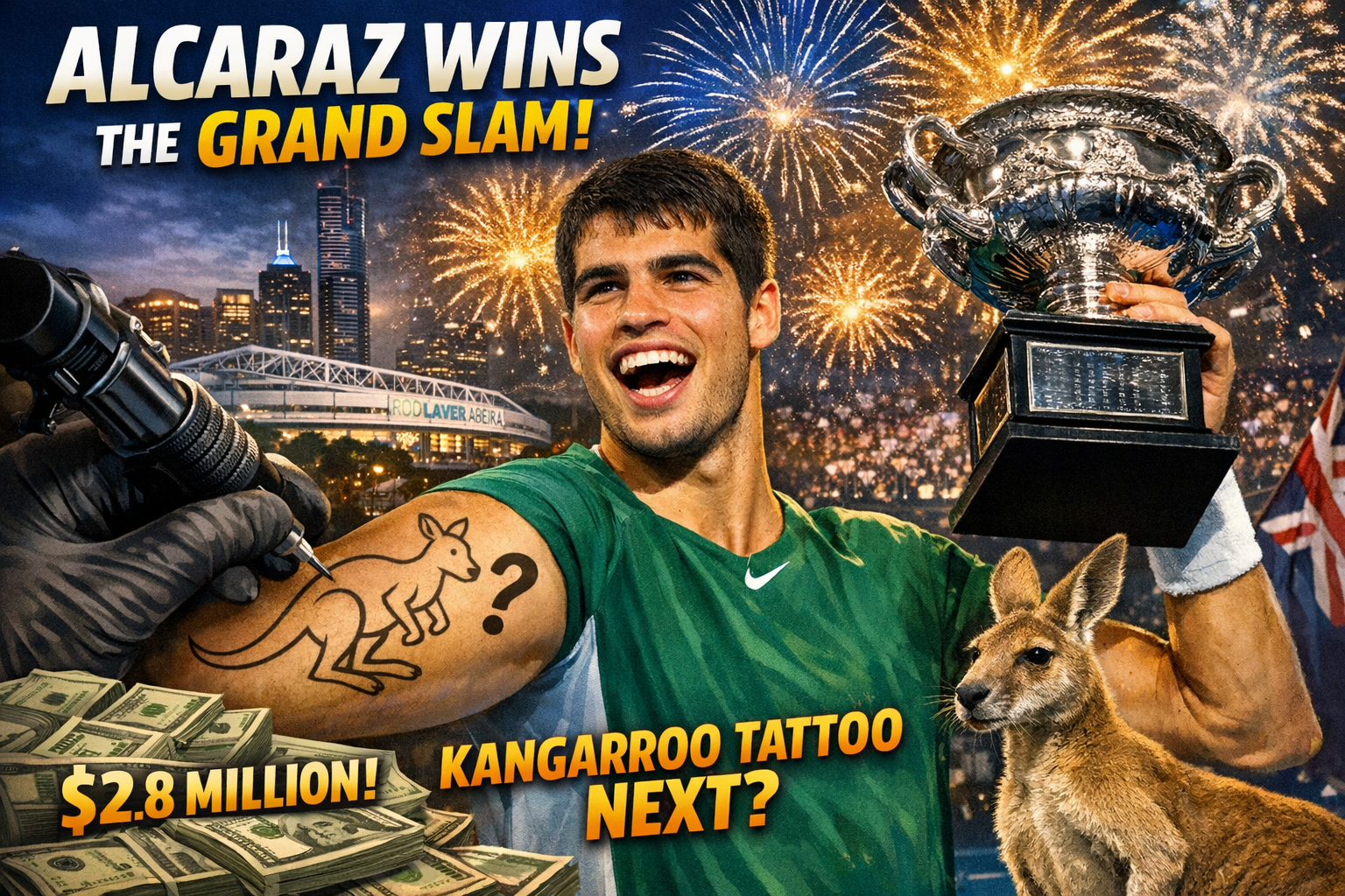Alcaraz Completes Career Grand Slam With Australian Open Win And Plans Kangaroo Tattoo 1 Alcaraz Completes Career Grand Slam With Australian Open Win And Plans Kangaroo Tattoo