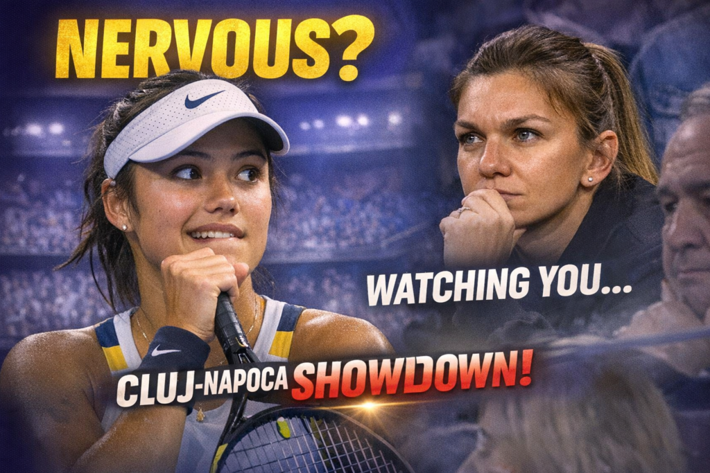 Raducanu Admits Nerves As Halep Watches In Cluj-Napoca 1 raducanu admits nerves halep cluj napoca