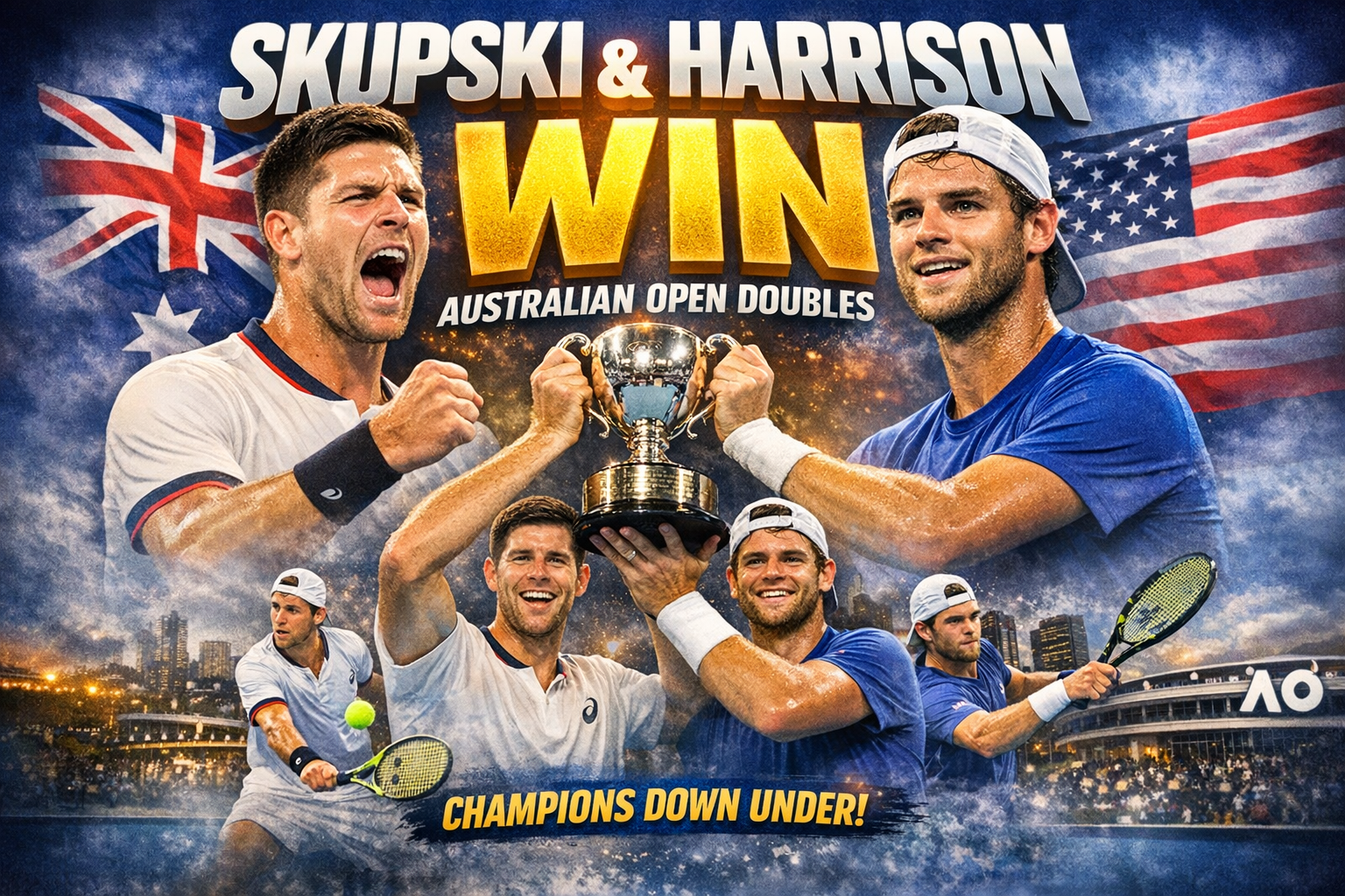 Skupski And Harrison Stop The Wildcards To Win Australian Open Doubles 2 Skupski And Harrison Stop The Wildcards To Win Australian Open Doubles