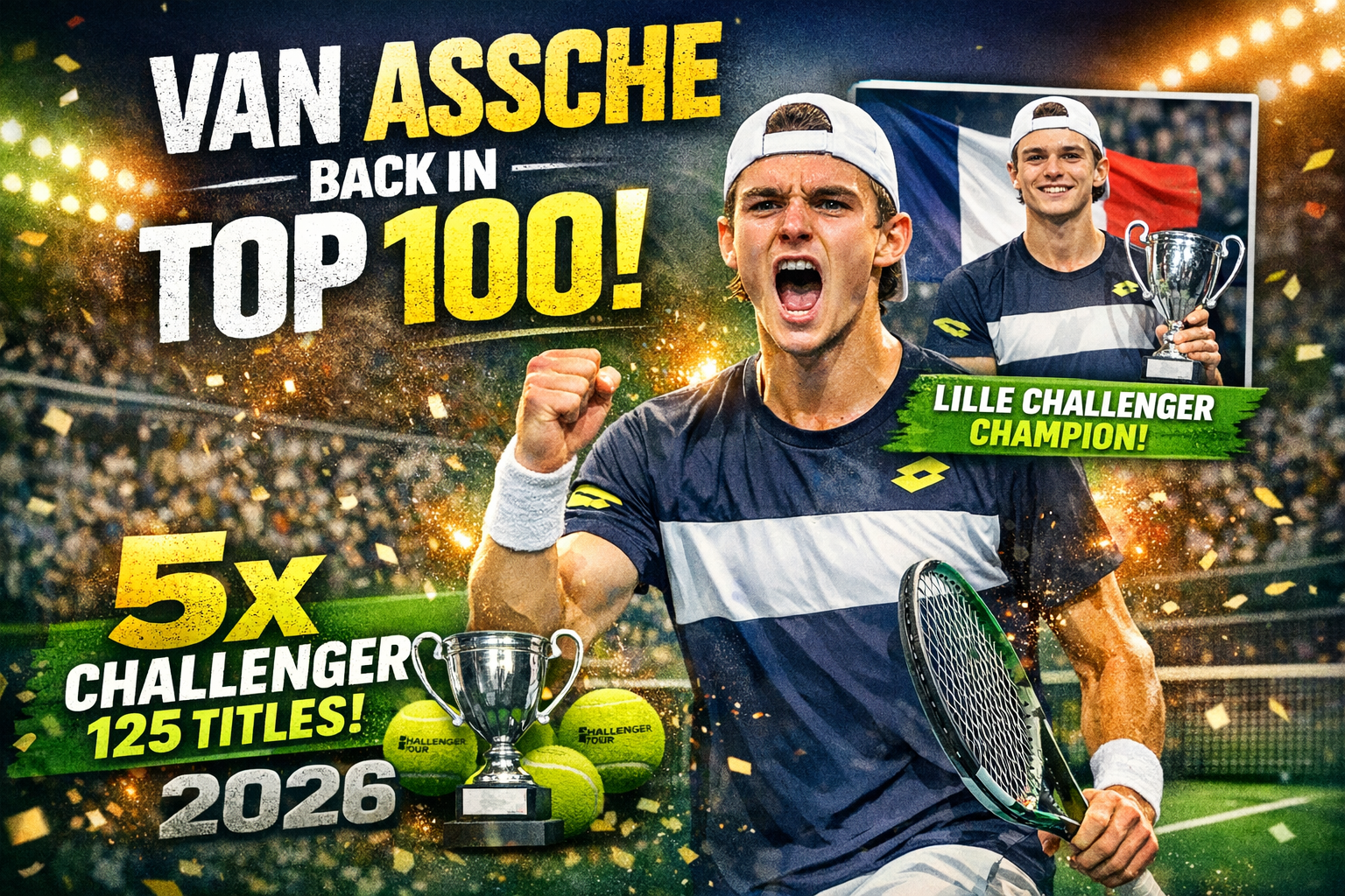 Van Assche Back In Top 100 After Lille Challenger Win 1 Van Assche Back In Top 100 After Lille Challenger Win