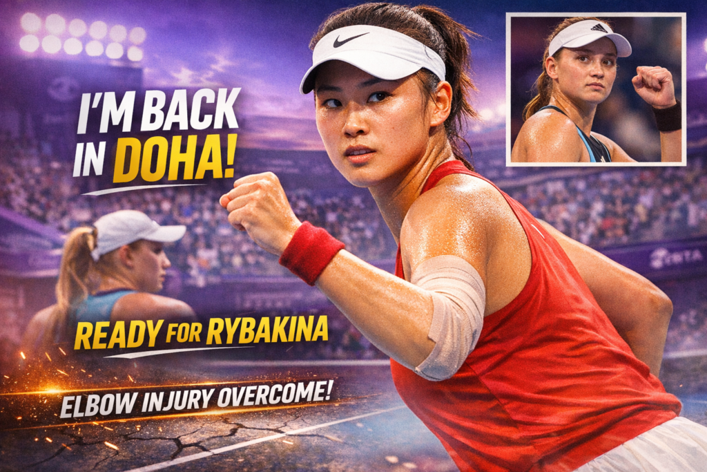 Zheng Qinwen Returns To Doha After Elbow Layoff, Eyes Rybakina Rematch 33 zheng qinwen returns doha elbow rybakina
