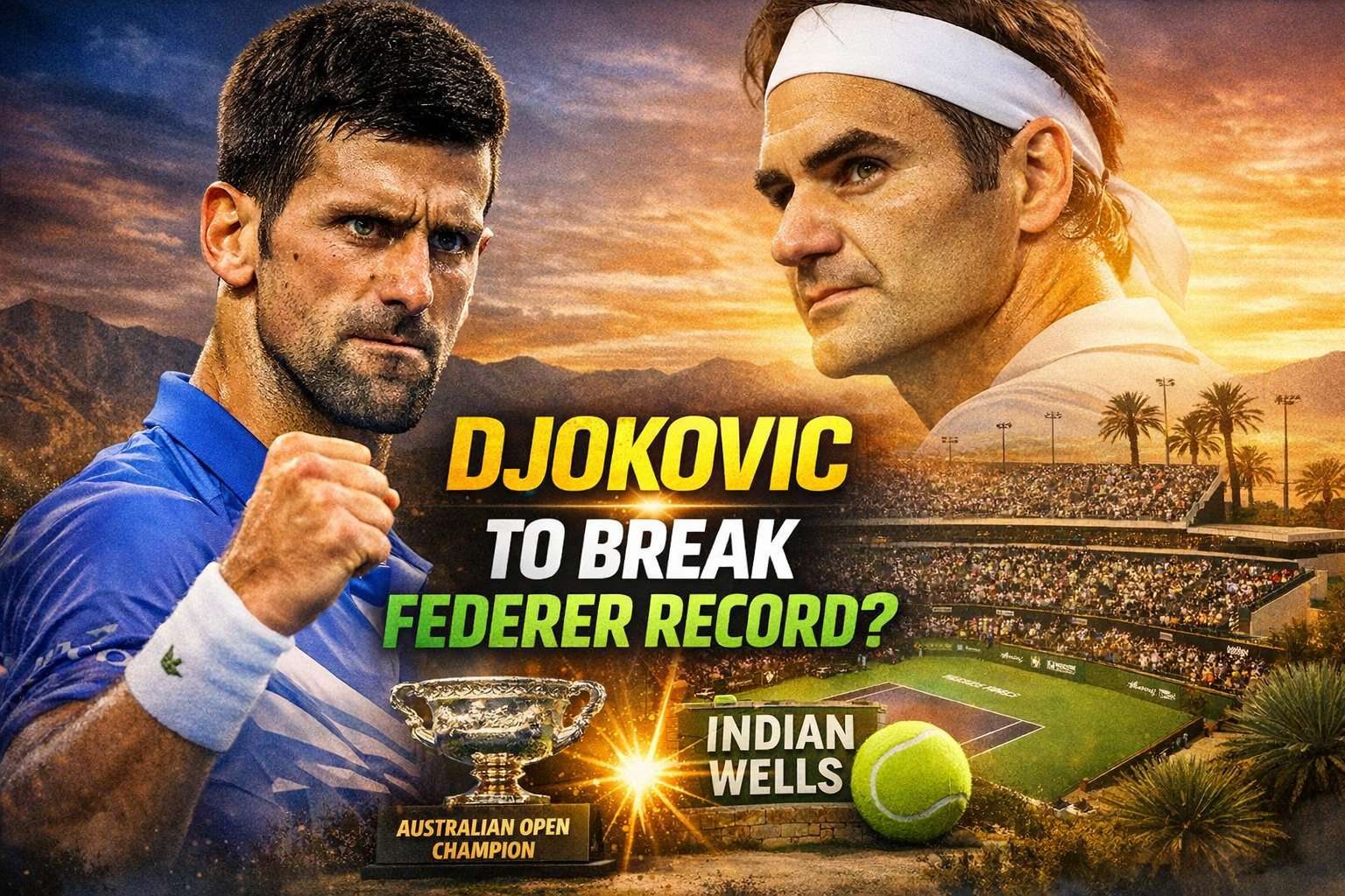 Djokovic Poised To Break Federer Record At Indian Wells 1 Djokovic Poised To Break Federer Record At Indian Wells