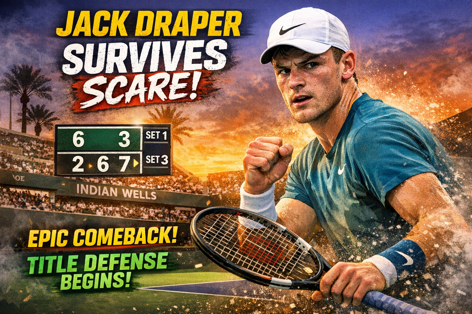 Jack Draper Survives Scare To Start Indian Wells Title Defense 2 Jack Draper Survives Scare To Start Indian Wells Title Defense