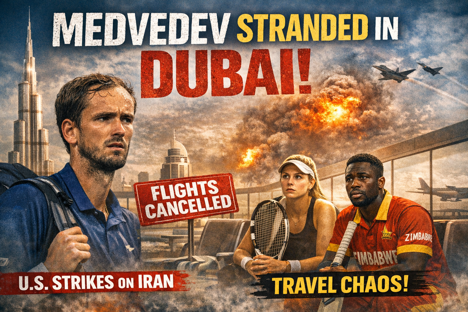 Medvedev Among Tennis Stars Stranded In Dubai After Air Strikes 2 Medvedev Among Tennis Stars Stranded In Dubai After Air Strikes