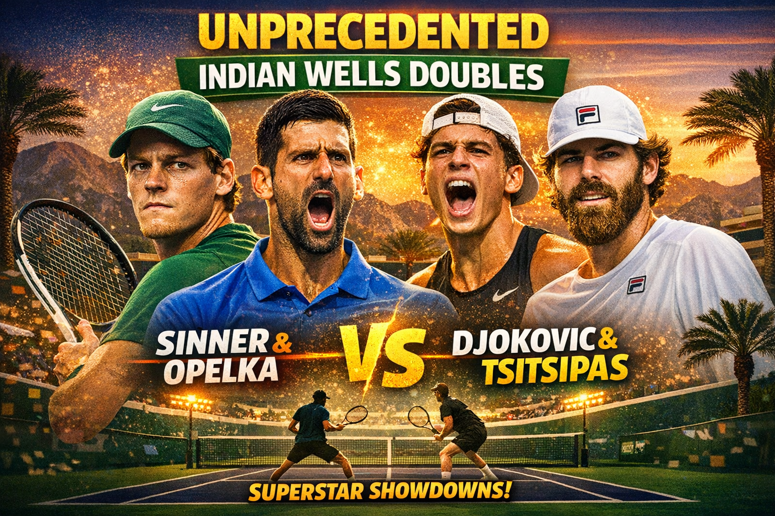 Sinner, Djokovic And Shelton Headline an Unprecedented Indian Wells Doubles Draw 2 Sinner, Djokovic And Shelton Headline an Unprecedented Indian Wells Doubles Draw